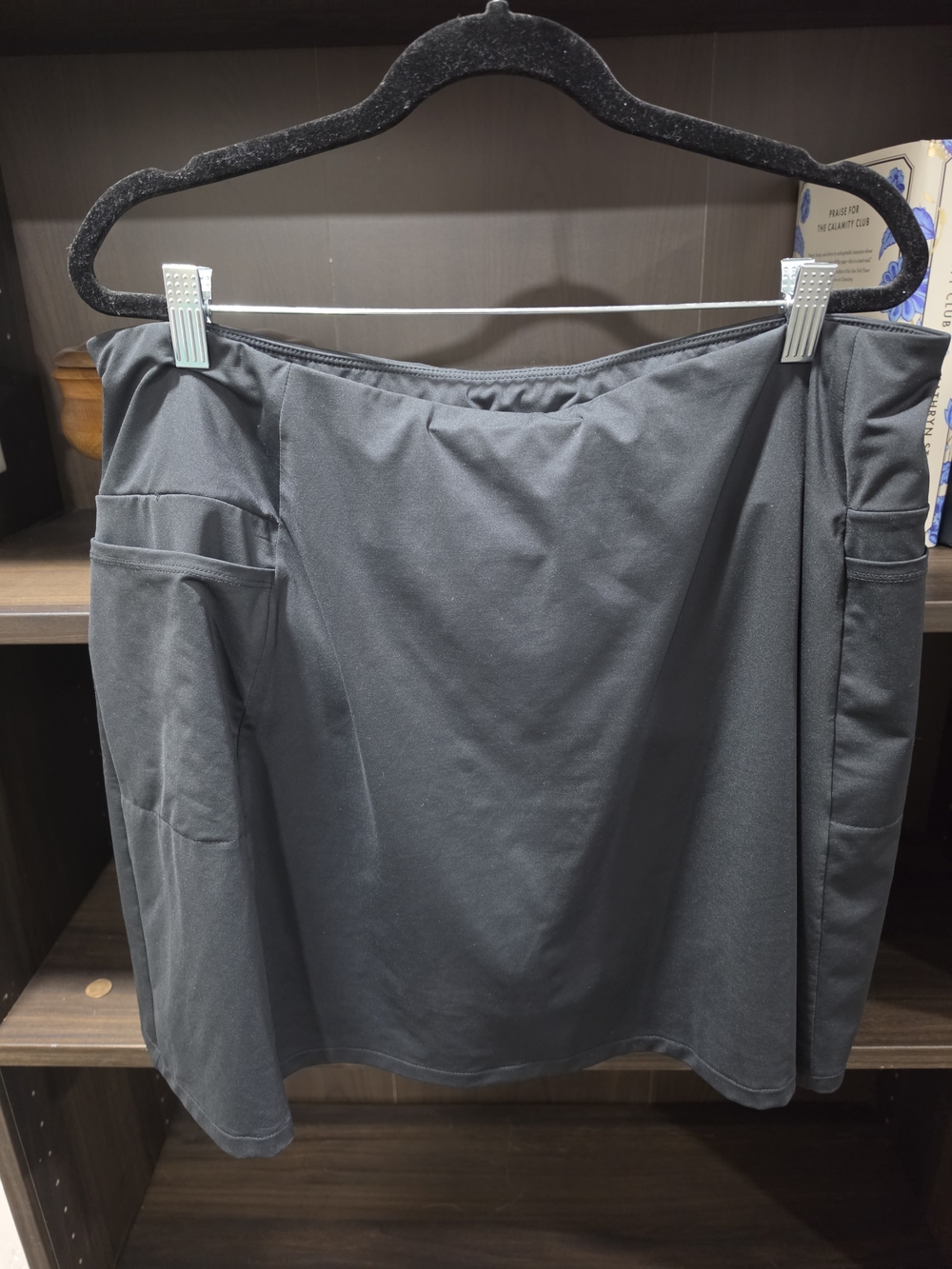 Walter Hagen Black Athletic Skort with Side Pockets